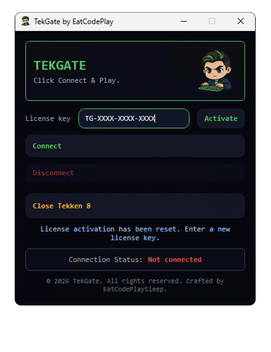 Enter license key